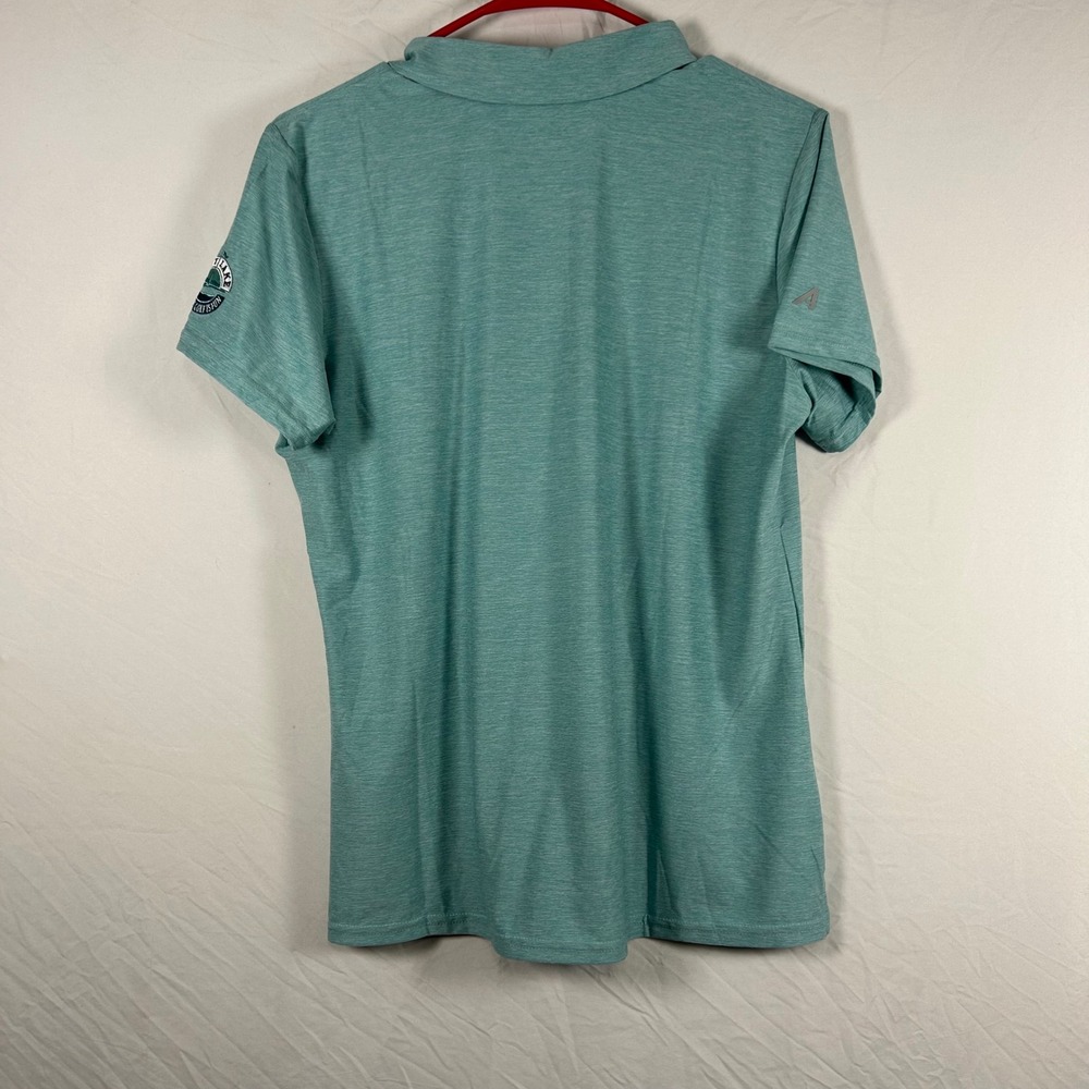 Antigua Polo Shirt Women Medium Teal NEW Scott Lake Golf Club Heathered 105239 - Picture 7 of 7